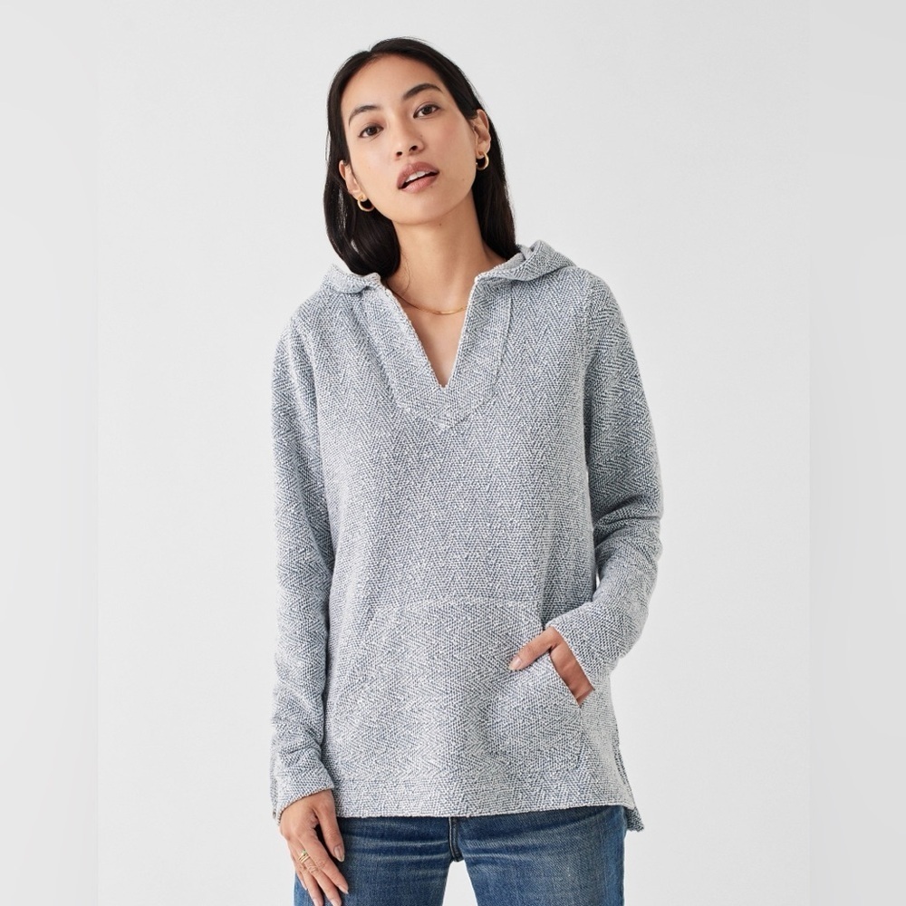Faherty Seabrook Poncho Pullover Hoodie Size M